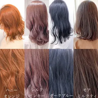 ミディアム カラー ヘアアレンジ 🪞official THREE 横浜🎀のヘアスタイル