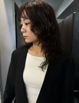 セミロング パーマ ヘアアレンジ 💟Opus // Mizuki🐕のヘアスタイル