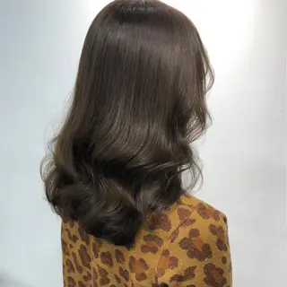 セミロング カラー 🎀モテ暖色× エクステ🎀あかりのヘアスタイル