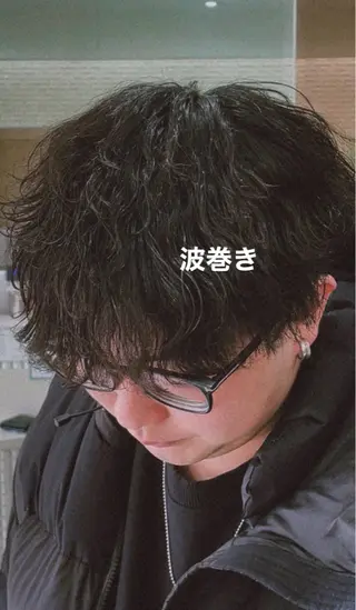パーマ メンズ Yugaメンズパーマ /フェードカットのヘアスタイル