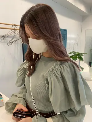 セミロング カラー 栄/平日限定✨ REIRIのヘアスタイル