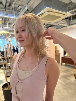ミディアム カラー yu maのヘアスタイル