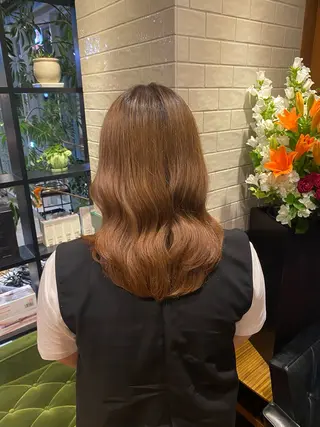 セミロング 【髪質改善】カラー 韓国ヘア🎀RISAのヘアスタイル