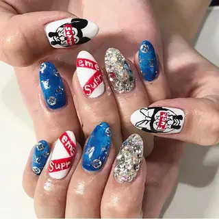 ネイル 渋谷／チップ長さ出し 👑アプレgel-xのネイルデザイン