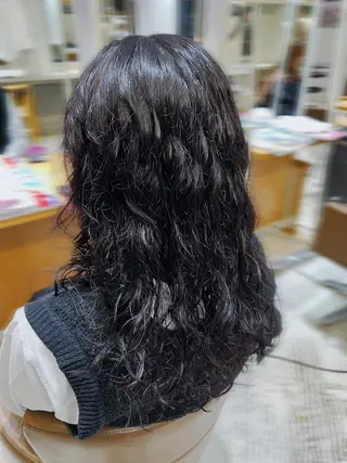 セミロング パーマ ﾕｳﾅ/ ショート・ボブ🐰のヘアスタイル