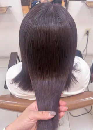 ミディアム カラー 頭皮×髪質改善 透明感カラー💎中村のヘアスタイル