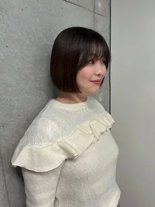 ミディアム りおな/髪質改善/ カラー /平尾のヘアスタイル