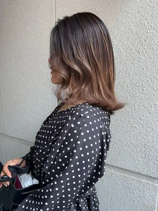 ミディアム カラー カラーパティシエ facce🌼ikoのヘアスタイル