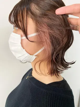 ミディアム カラー レイヤーカット 赤み消し　店長/大和のヘアスタイル