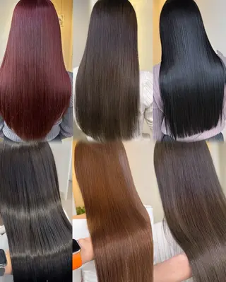 セミロング カラー 縮毛矯正 髪質改善寺坂雄飛💐のヘアスタイル