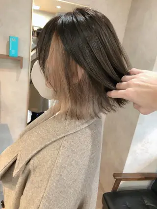 ミディアム カラー ショート⭐️ブリーチ ⭐️木村康二⭐️のヘアスタイル