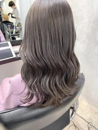 セミロング カラー 前髪顔周りカット 沼田 拓斗のヘアスタイル