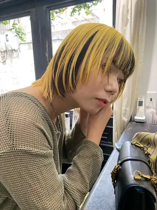 ミディアム カラー tonari 梅田、中崎町のヘアスタイル