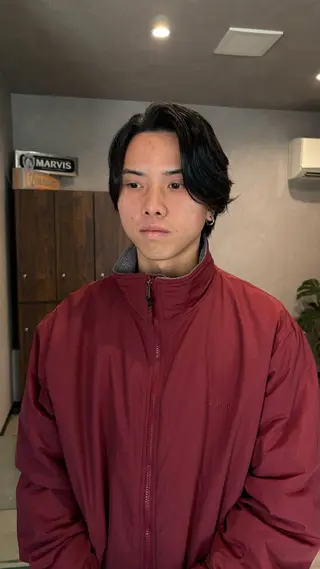 ミディアム パーマ メンズ パーマスタイル特化◎ 永戸圭汰のヘアスタイル