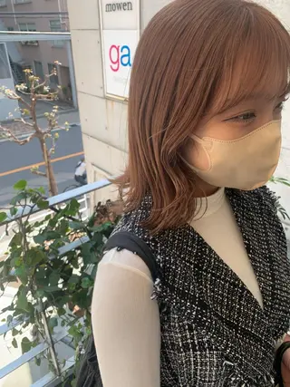 ミディアム カラー パーマ ヘアアレンジ メンズ キッズ 垢抜けカラー ヒロムのヘアスタイル