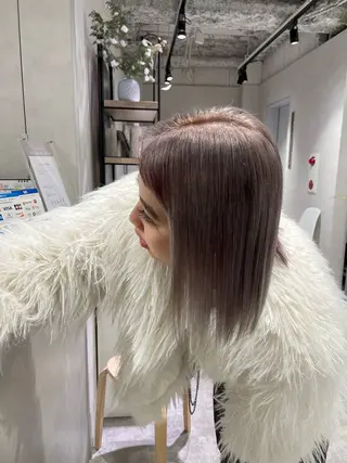 カラー パツボブ/暖色 西梅田/かえで🎀のヘアスタイル