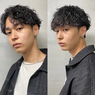 ショート メンズ 亀井隆汰/メンズ専門 パーマ/フェード可のヘアスタイル