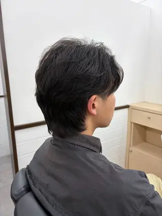 ミディアム パーマ メンズ 松澤 侑哉のヘアスタイル