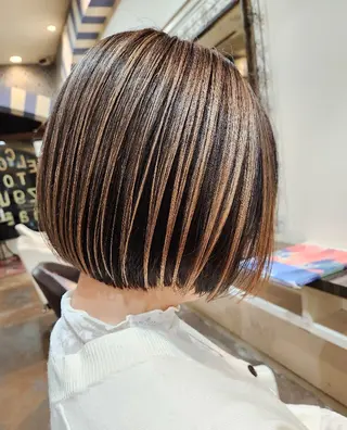 ショート カラー ブリーチ、デザイン  カラー福士直矢のヘアスタイル