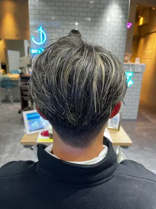 ショート カラー メンズカット パーマ／稲葉のヘアスタイル