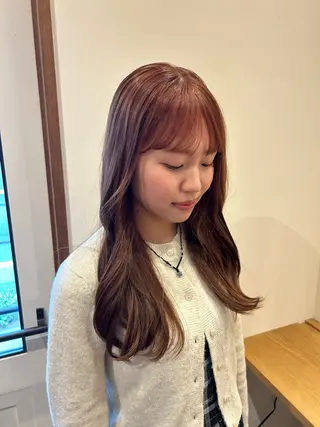 ロング カラー 田中 琴鈴のヘアスタイル