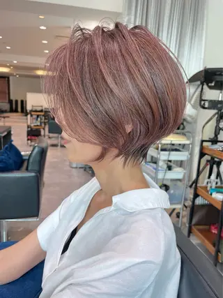 ショート カラー 襟足でお悩みの方✂︎ くびれ職人ハシモトのヘアスタイル