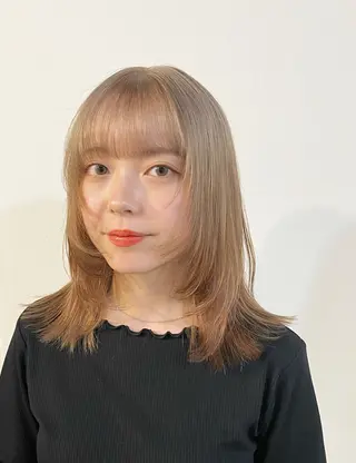 ミディアム カラー sherry/R 三川町　川口真里奈のヘアスタイル