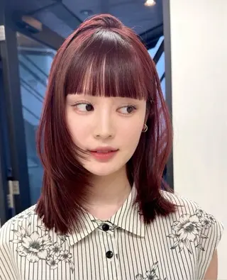 ミディアム カラー うた /表参道美容師のヘアスタイル