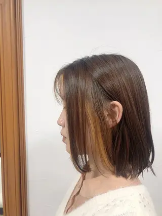 ミディアム カラー 💛🤍U too e’s /店長🧸のヘアスタイル