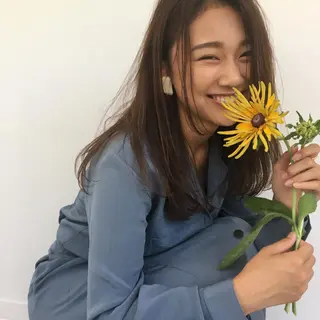 セミロング レイヤーカット 鈴木駿介のヘアスタイル