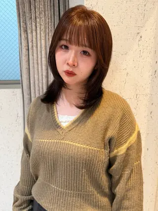 ミディアム カラー mai / linoah˚✧のヘアスタイル