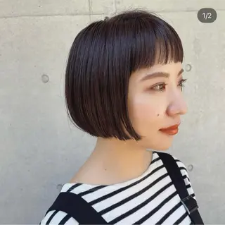 ショート カラー ショートウルフくせ毛 お任せくださいのヘアスタイル