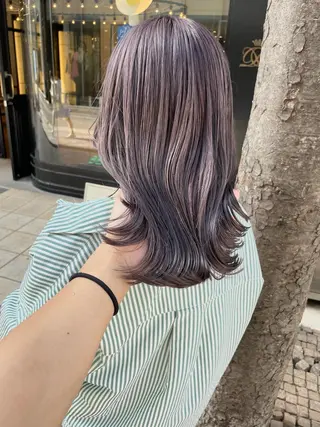 ミディアム カラー 髪質改善will hairdesignのヘアスタイル