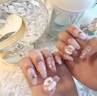 ネイル 渋谷／チップ長さ出し 👑アプレgel-xのネイルデザイン