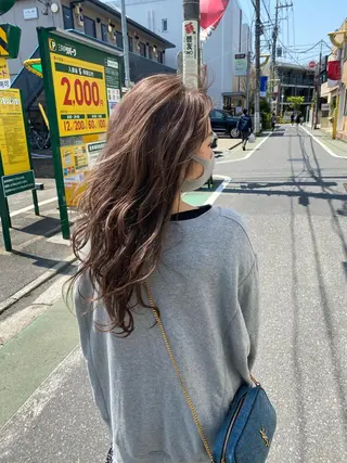 セミロング カラー 髪質改善/レイヤー カット手塚奨のヘアスタイル