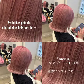ショート ピンク🌸/暖色/ ブリーチ/横浜/金光のヘアスタイル