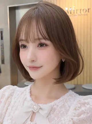 ショート カラー 木元 瑛✂︎ボブのヘアスタイル