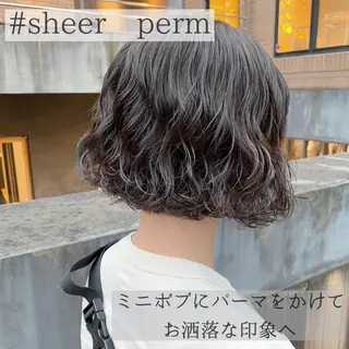 ショート カラー パーマ ヘアアレンジ 松田 亮葉のヘアスタイル