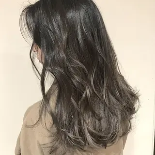 ミディアム カラー 髪質改善カラー韓国風 レイヤーtudaのヘアスタイル