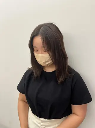 セミロング カラー 韓国好き🇰🇷 美容師MIKUのヘアスタイル