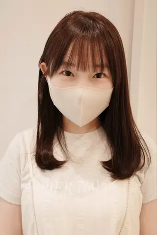 ミディアム カラー mayu🤍 透明感カラーのヘアスタイル