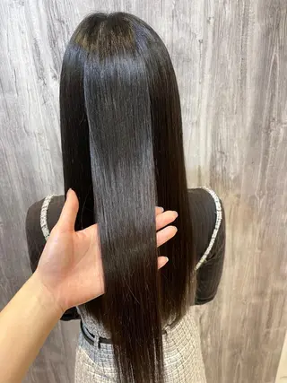 ロング カラー 髪質改善で 憧れの潤艶美髪にのヘアスタイル