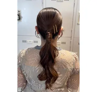 ロング ヘアアレンジ 土山 咲々乃のヘアスタイル