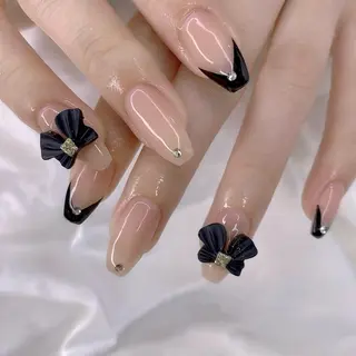 ネイル 渋谷／チップ長さ出し 👑アプレgel-xのネイルデザイン