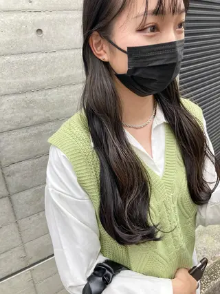 ロング ✨色持ちの良い艶 カラー✨蟹江真世のヘアスタイル