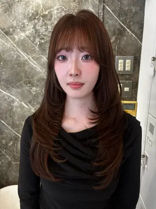 カラー レイヤー透明感カラー ブリーチ🎀オトハのヘアスタイル