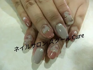 セミロング ネイル ネイルサロン Cureのネイルデザイン