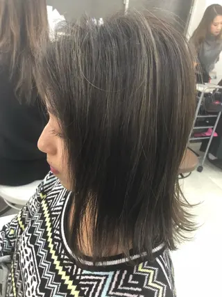 ミディアム カラー 髪質改善 中川 翔のヘアスタイル
