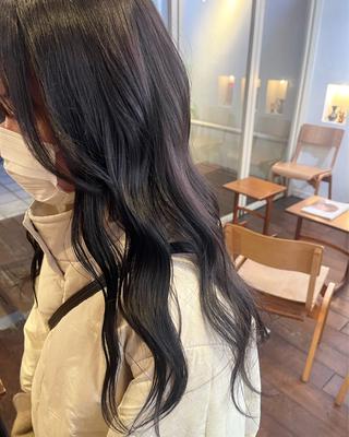 ロング カラー くいた あやなのヘアスタイル