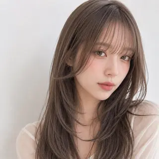 セミロング 鶴ヶ峰／透明感カラー 🌿ナンバアオイ🌿のヘアスタイル
